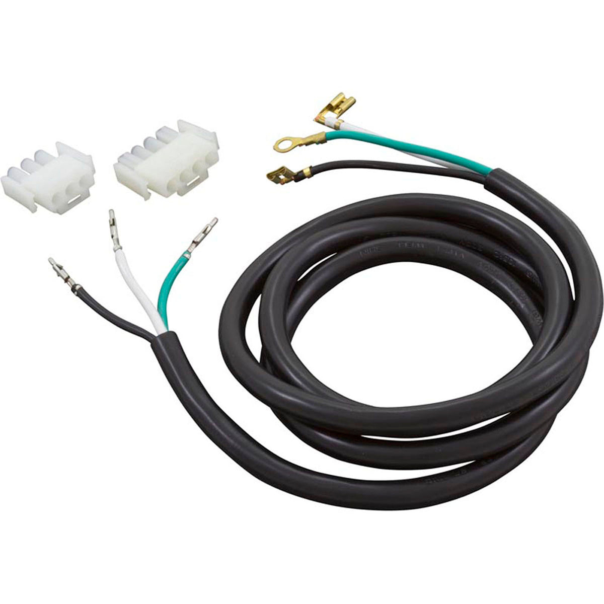 Cordon, Hydro-Quip, 14/3 x 48, blanc AMP-3/AMP-4 mâle (G, B, W)