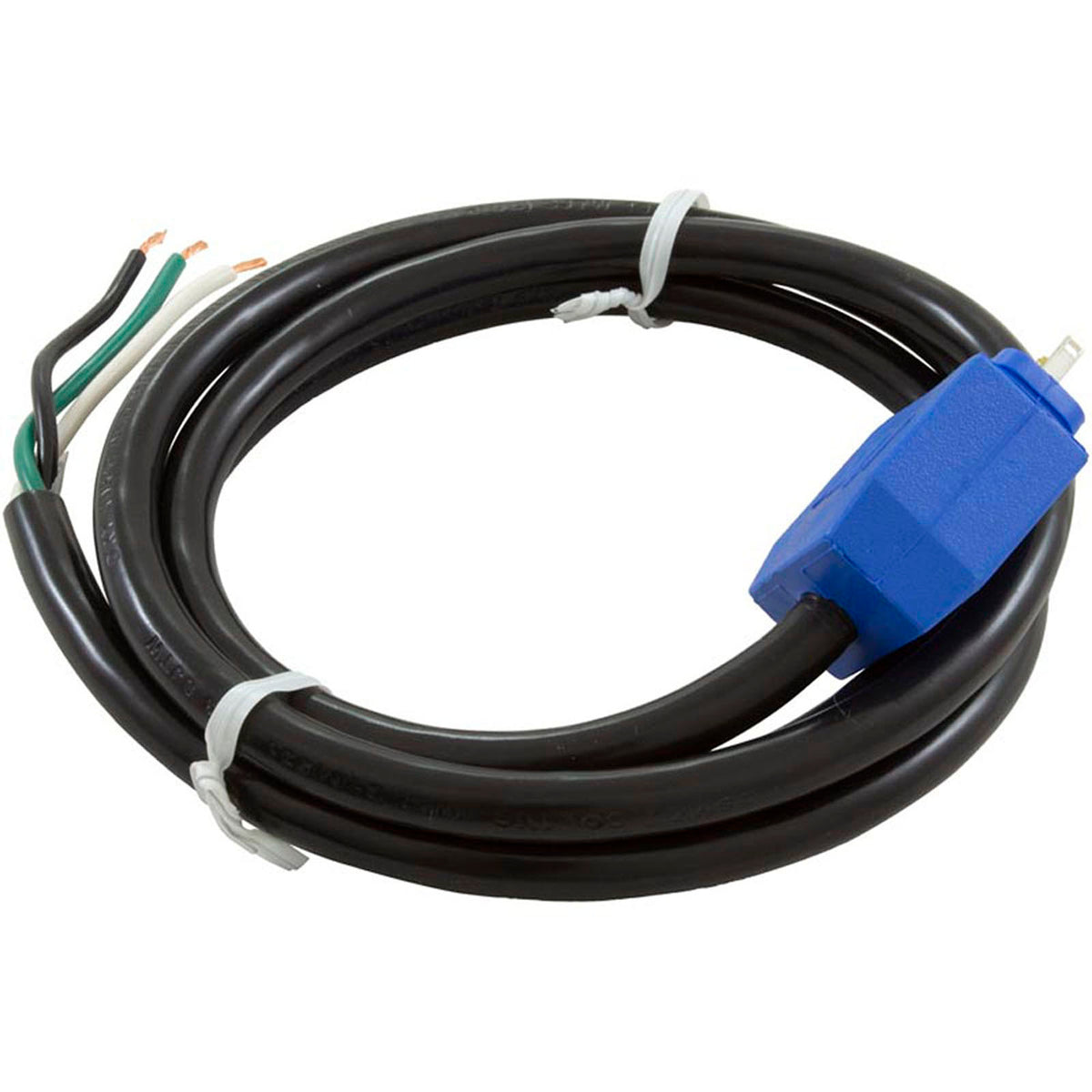 Circ Pump Cord, H-Q, Molded/Lit, 48", 115v230v, 10A, Blue