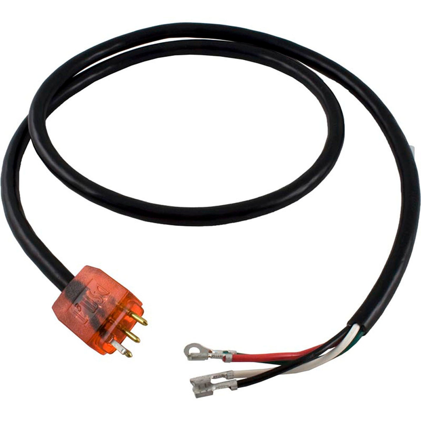 Cable, HQ, P1, 2 velocidades, moldeado/iluminado, 48", 115 V/230 V, 15 A, rojo