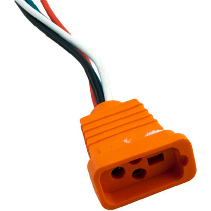 Receptacle, H-Q, Fiber Optic, Molded, 8/4, Air VH, Orange