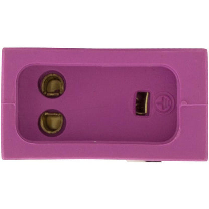 Receptáculo, HQ, conmutado, moldeado, 18/3 SS VH, violeta claro