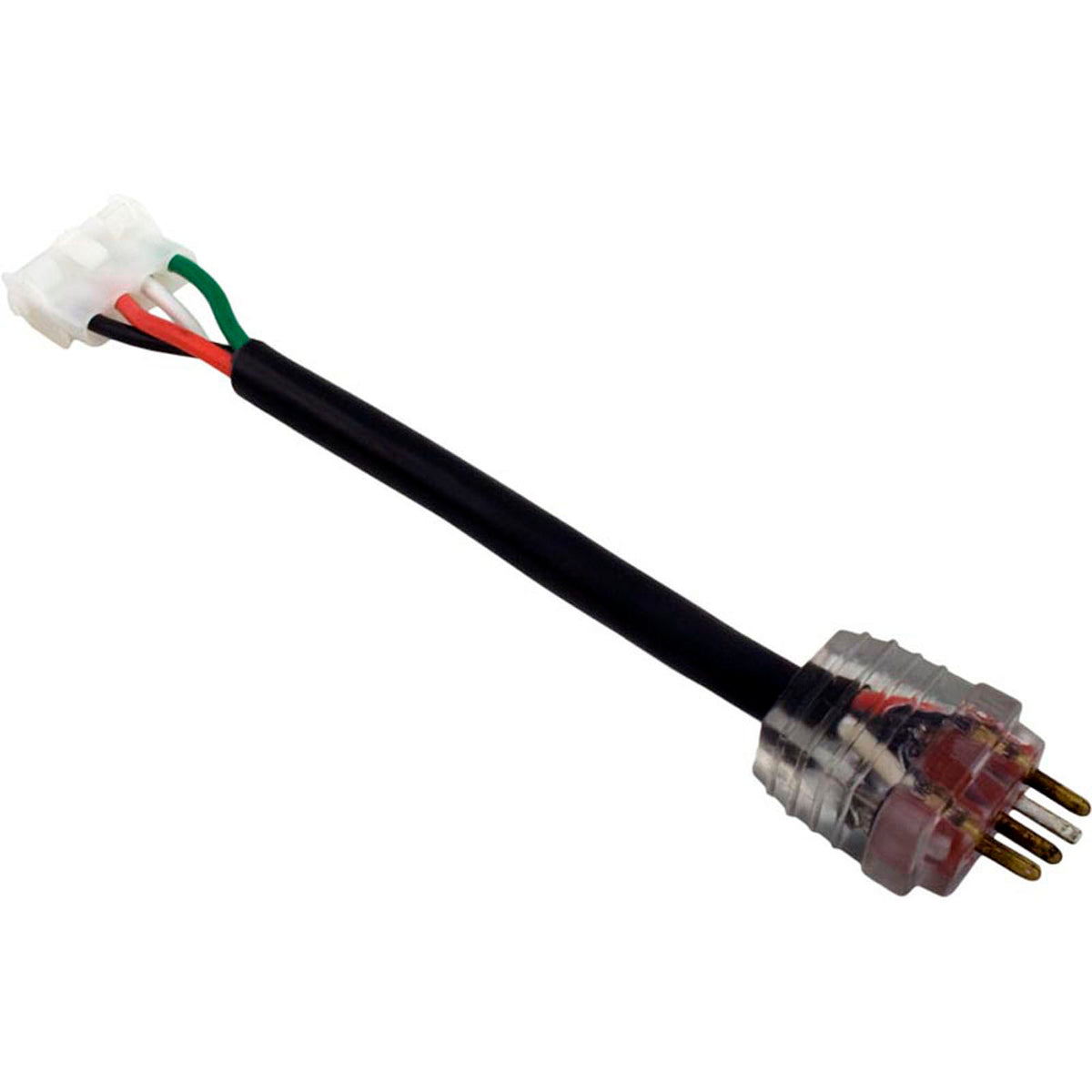 Cable adaptador, HQ, P2/2-spd, moldeado/AMP, universal, 6", 115v/230v, 15A, marrón