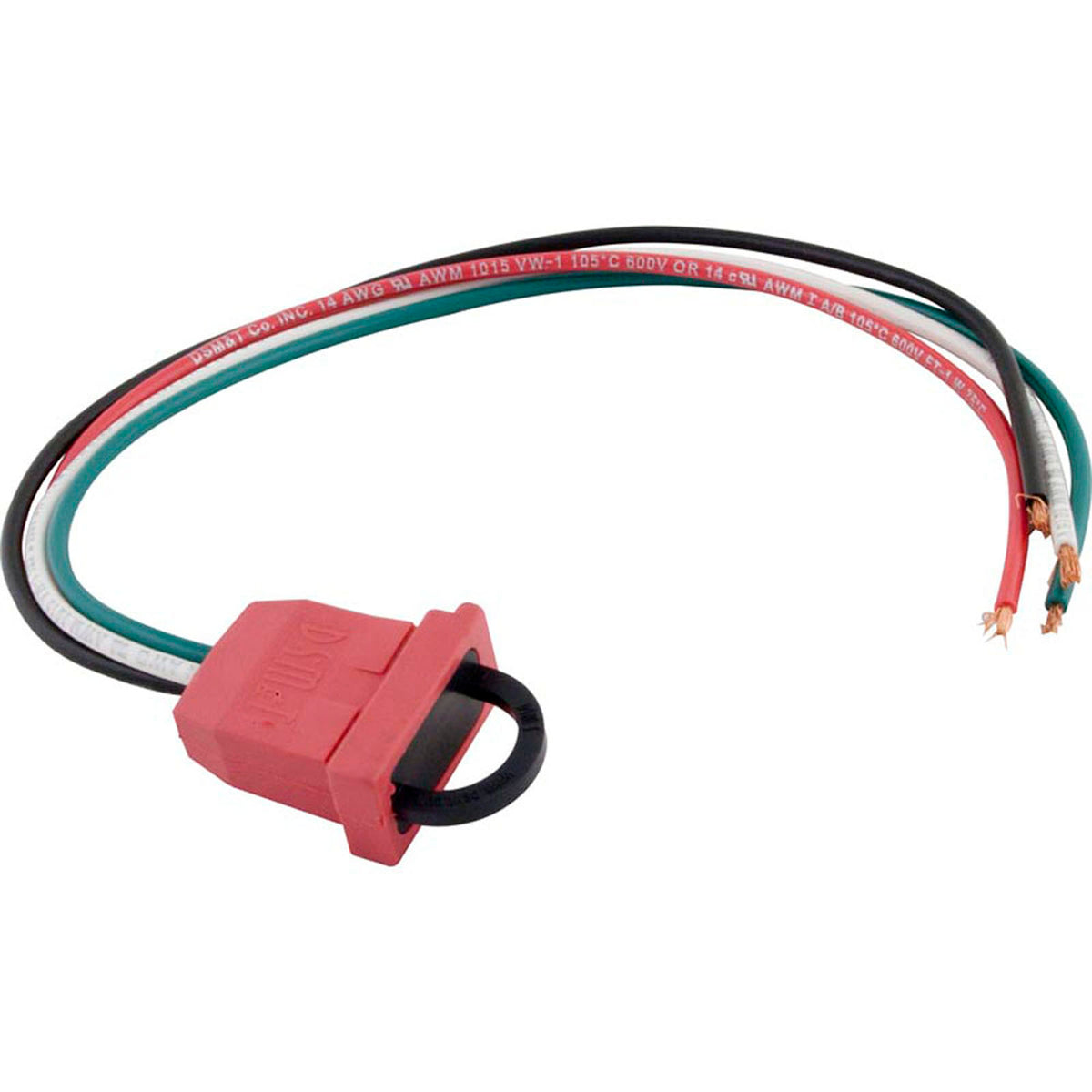Receptacle, H-Q, Pump 1, 2 Speed, Molded, Red, 14/4