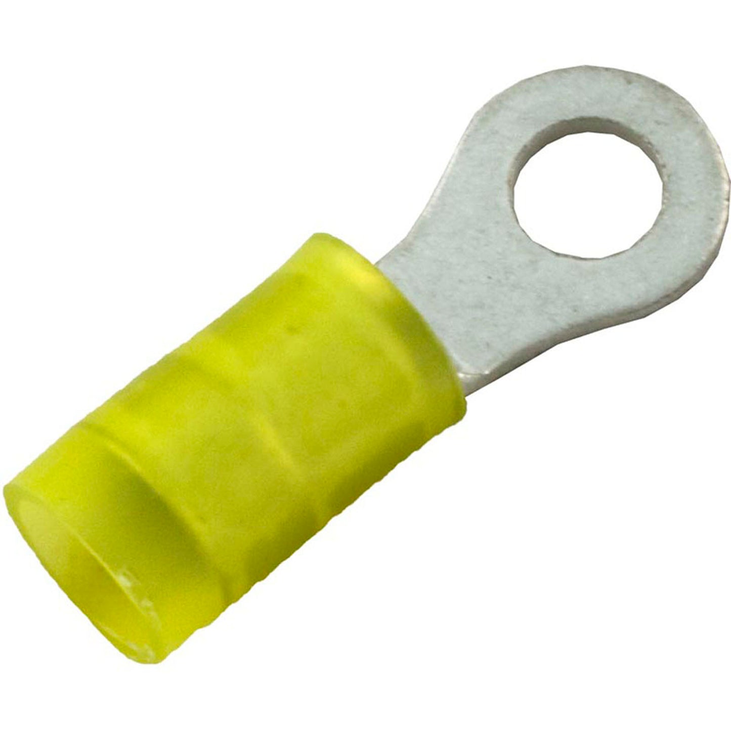 Terminal de anillo, 12-10 AWG, perno n.° 10, amarillo, cantidad 25