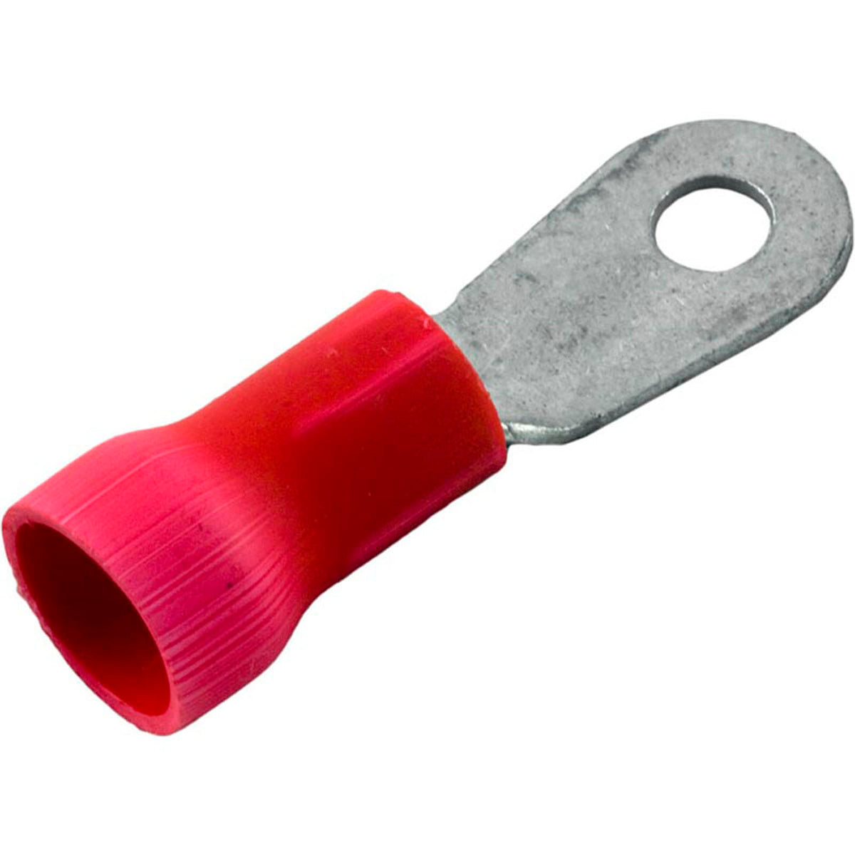 Ring Terminal, 8 AWG, #10 Stud, Red, Quantity 25
