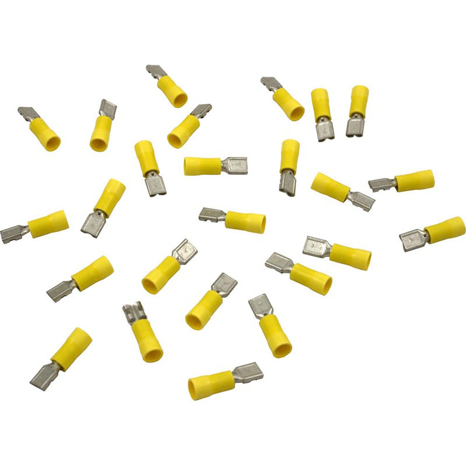 Disconnect, Female, 12-10AWG, .250 Tab, Yellow, Quantity 25