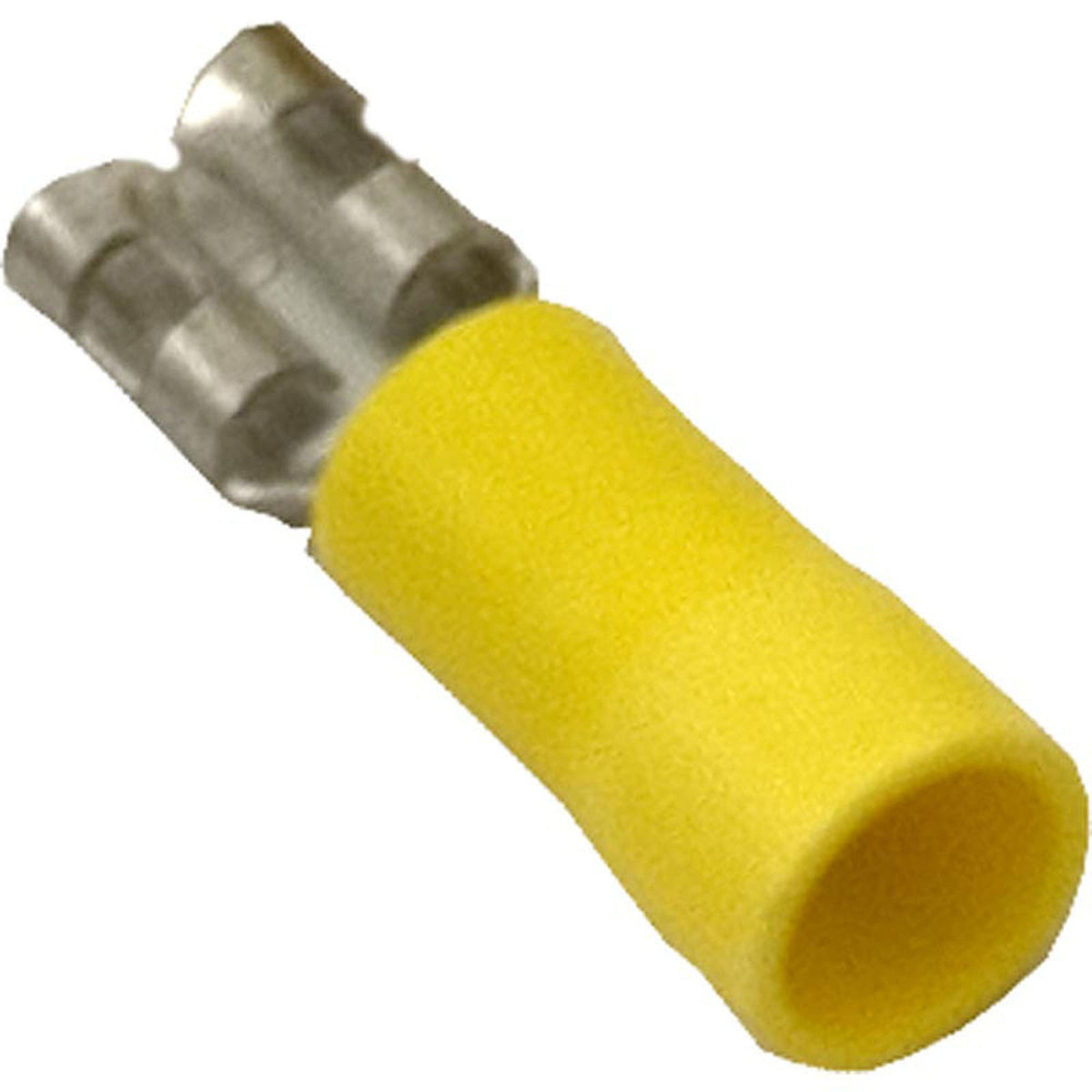 Disconnect, Female, 12-10AWG, .250 Tab, Yellow, Quantity 25
