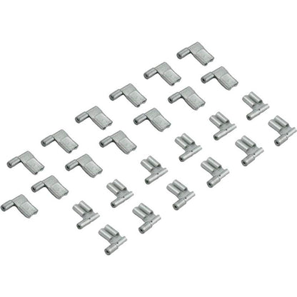Déconnecteur, femelle 90°, 22-18AWG, languette .250, nu, qté 25