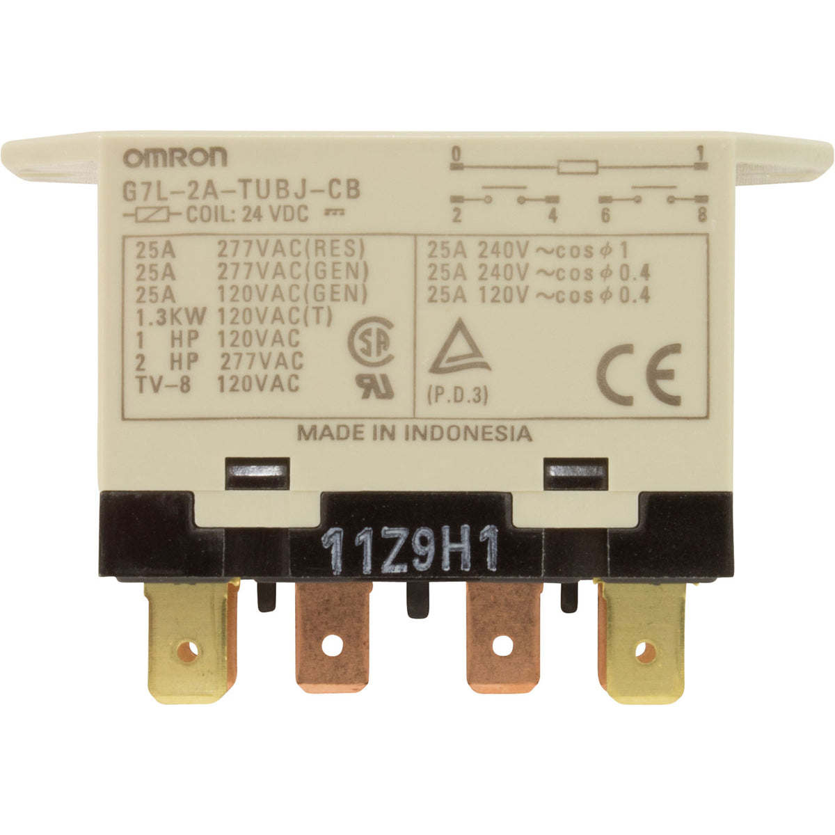Relay, Omron, DPST, 24VDC