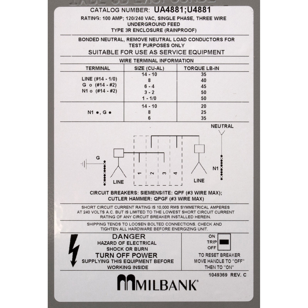 Load Center, GFCI Disconnect, 115v/230v, DP, 50A