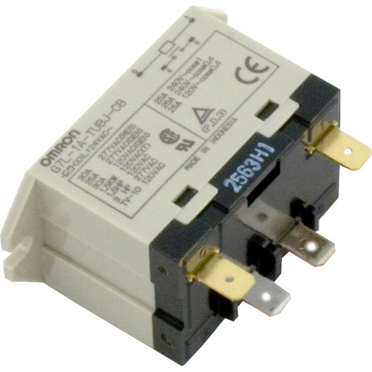 Relay, Omron, SPST, 30A, 24vac