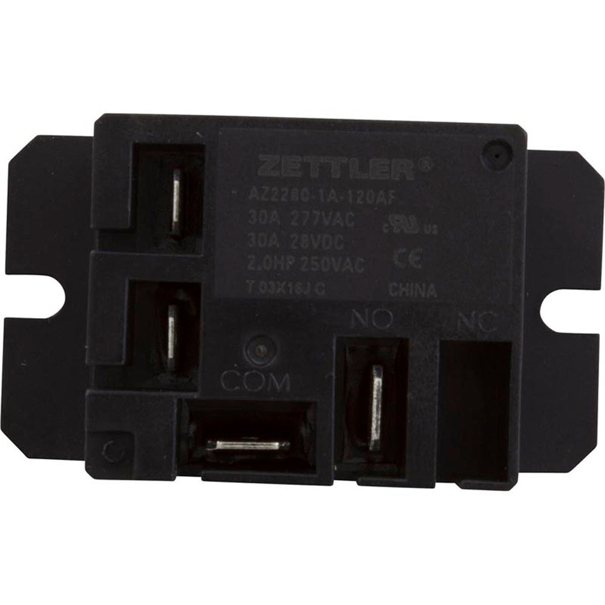 Power Relay, Zettler, SPST, 30A, 115v, Mini, Z2280-1A-120A
