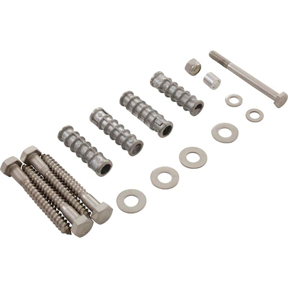 Slide Flange, Aluminum W/4 Anchors-1.9" Rail