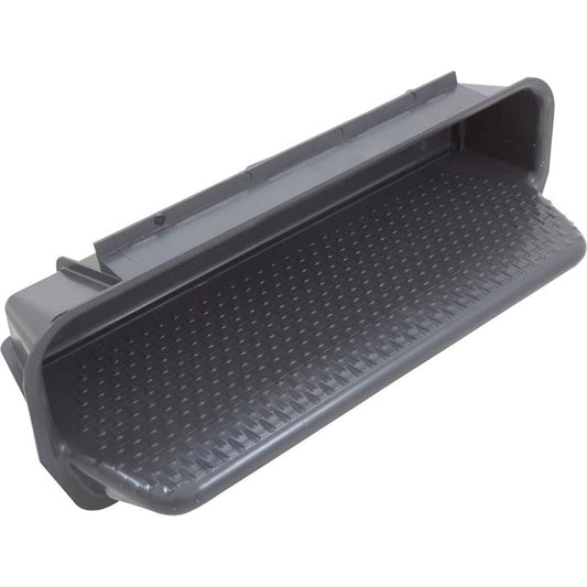 Paso, canal, pared de piscina, gris oscuro, individual