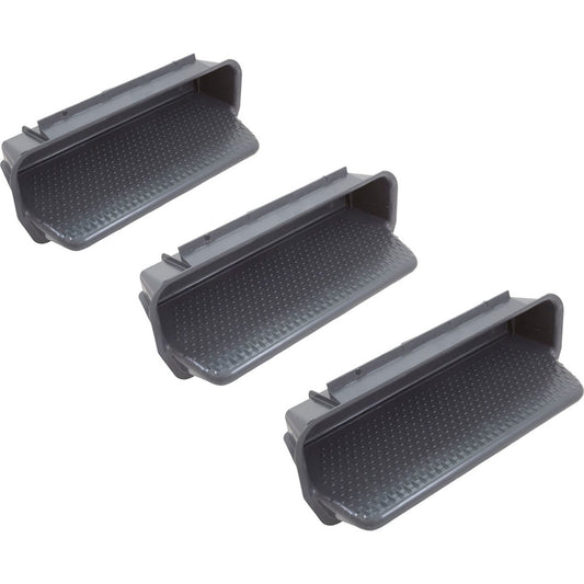 Paso, canal, pared de piscina, gris oscuro, cantidad 3