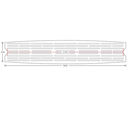 Tread, Inter-Fab High Impact, Plastic Tread, White