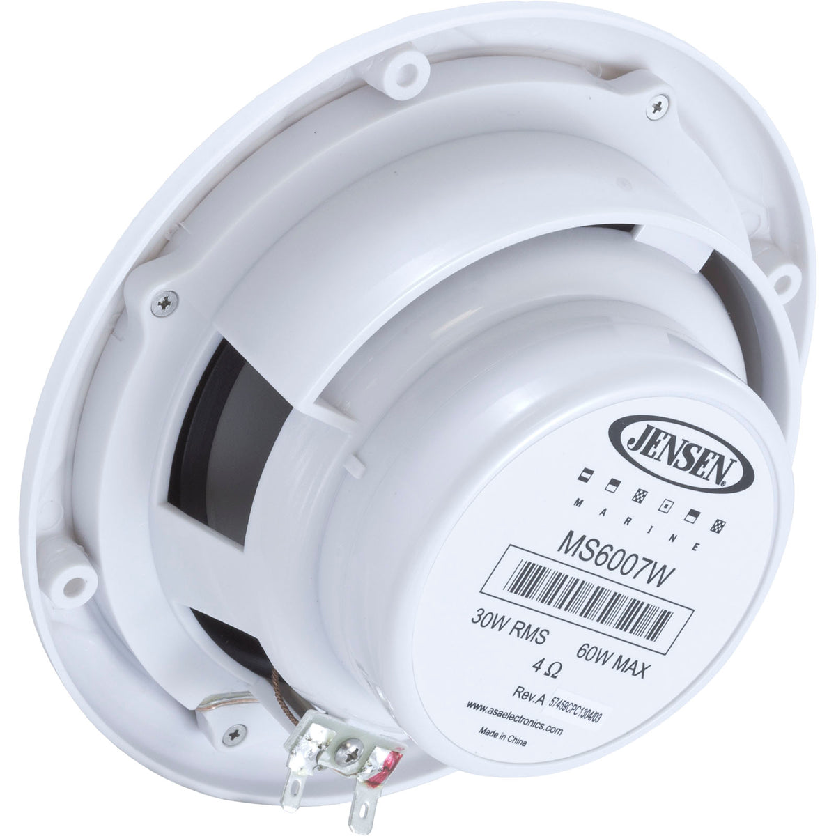 Speaker, Jensen, MS6007W, 60w, 6-1/2", White, Single
