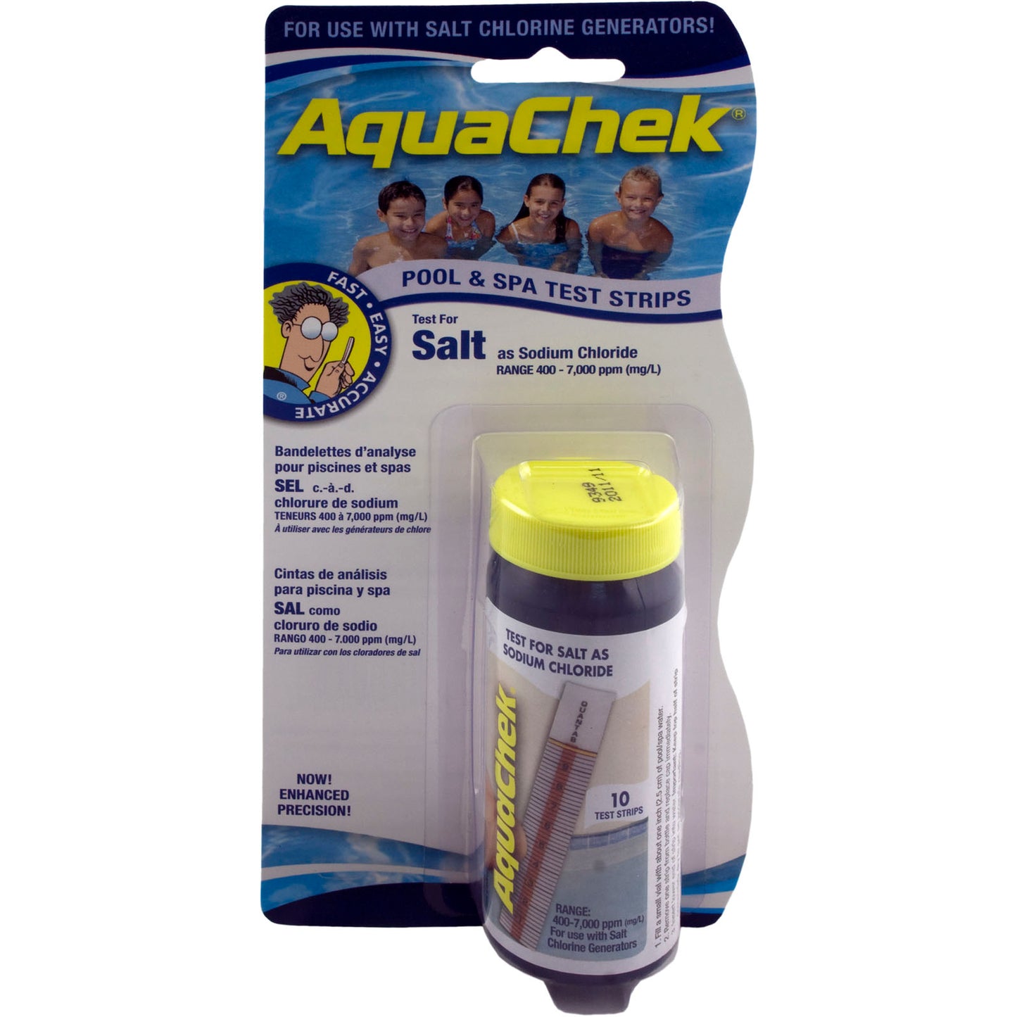 Tiras reactivas AquaChek White, sal de cloruro de sodio, 10 unidades