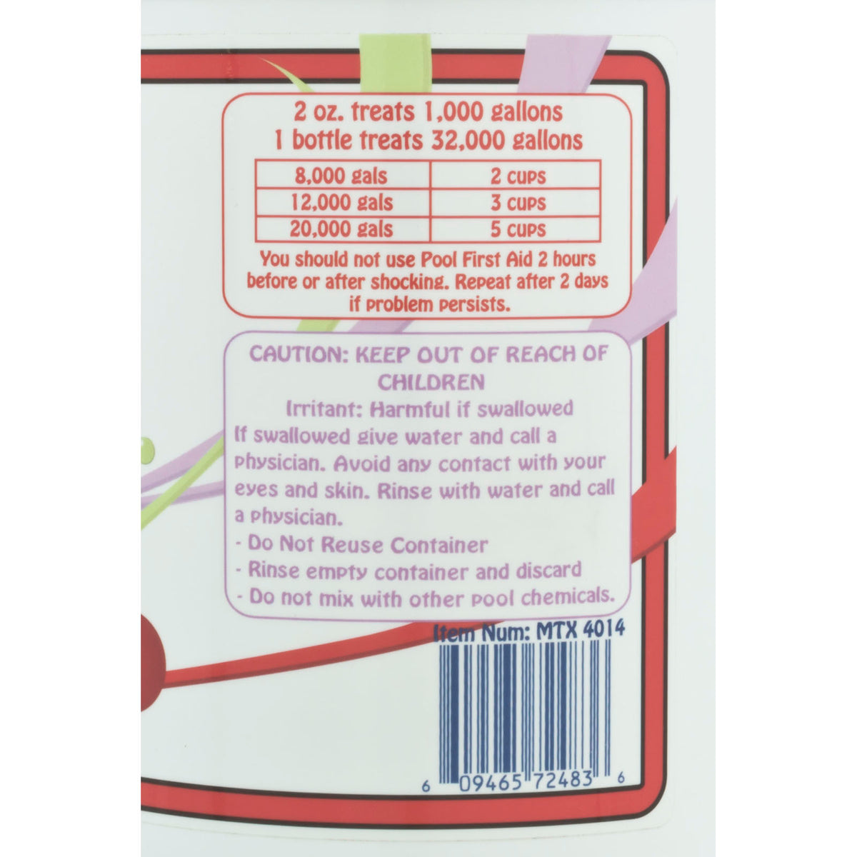 Pool Enzymes, Matrix Pool 911, 64oz