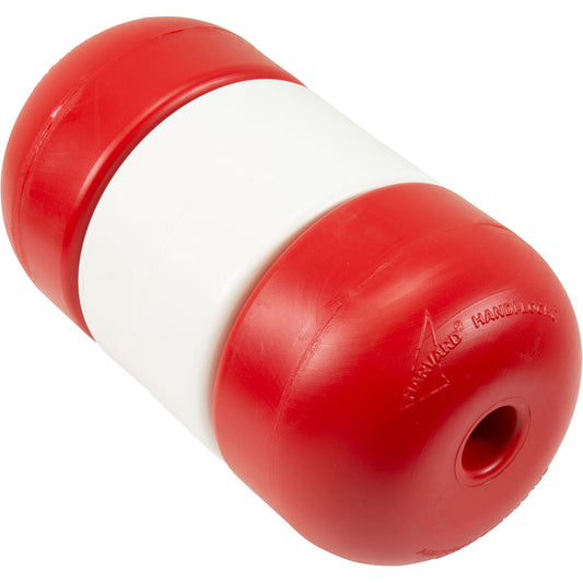 Flotador para piscina, Handi-Lock, 5" x 9", cuerda de 3/4", rojo/blanco/rojo
