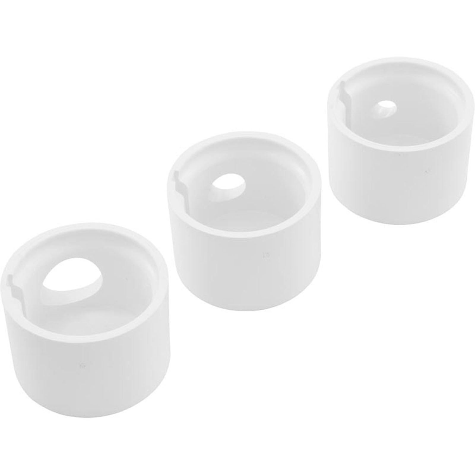 Caps, Paramount PCC 2000 Step Nzl, 1/4", 3/8", 5/8", Wht, Qty 3