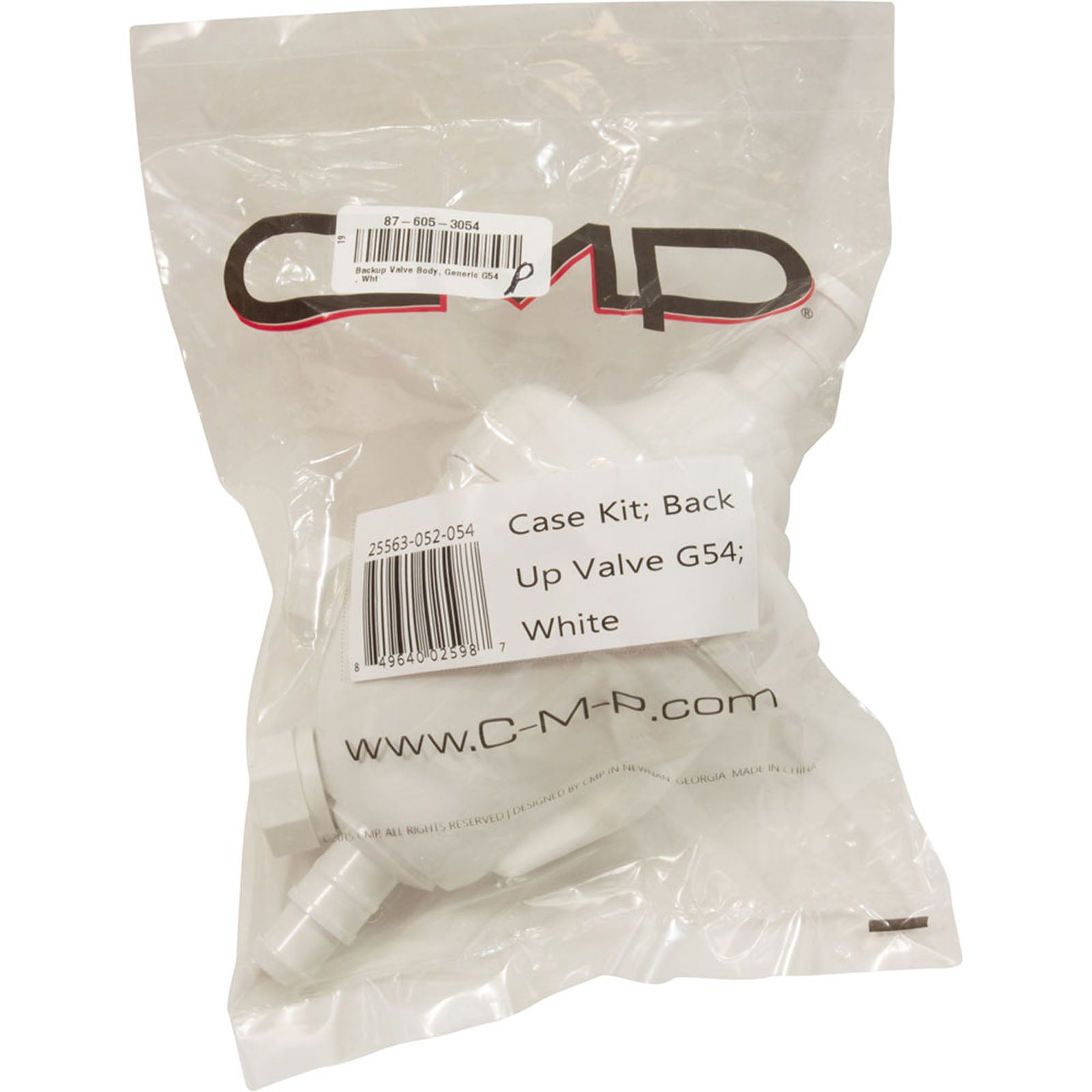 Backup Valve Body, Generic G54, Wht