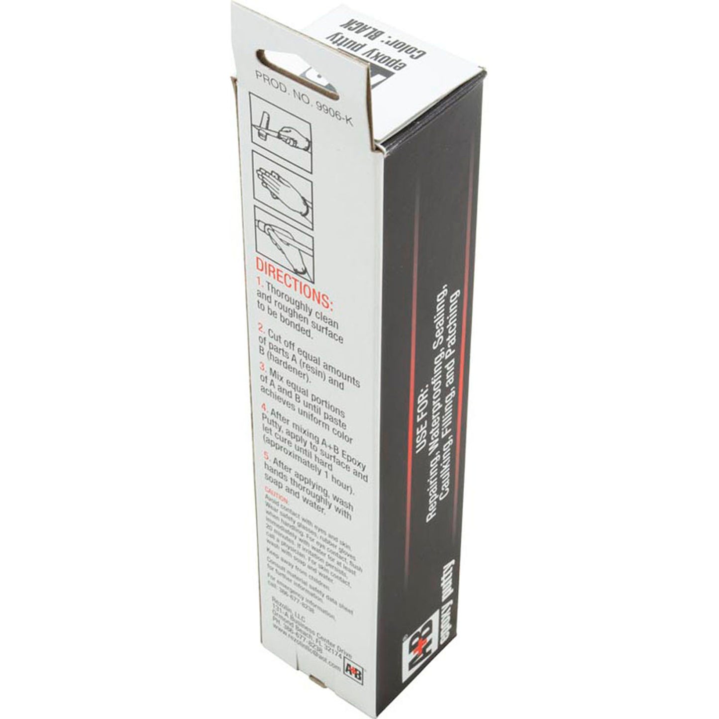 A+B Epoxy Putty, 14oz, Black