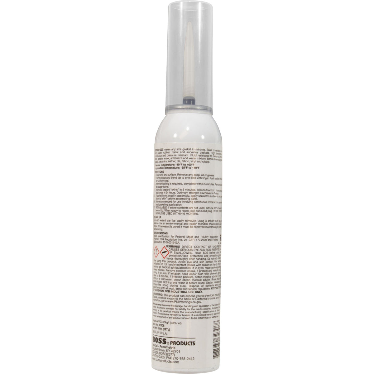 Silicone, Boss Hi-temp Gasket maker, 8oz, Can, Blue