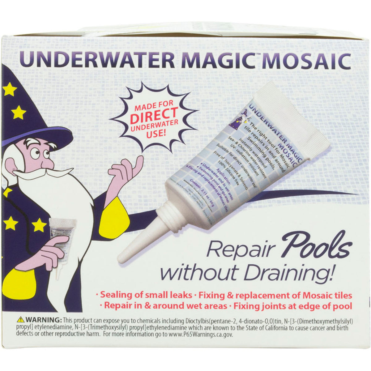 Sealant, Underwater Magic Mosaic, 2.1 oz Tube, 8ct, White
