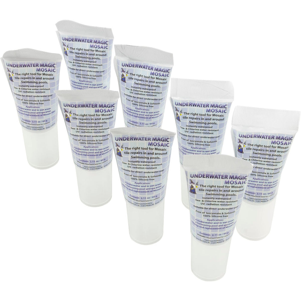 Sealant, Underwater Magic Mosaic, 2.1 oz Tube, 8ct, White