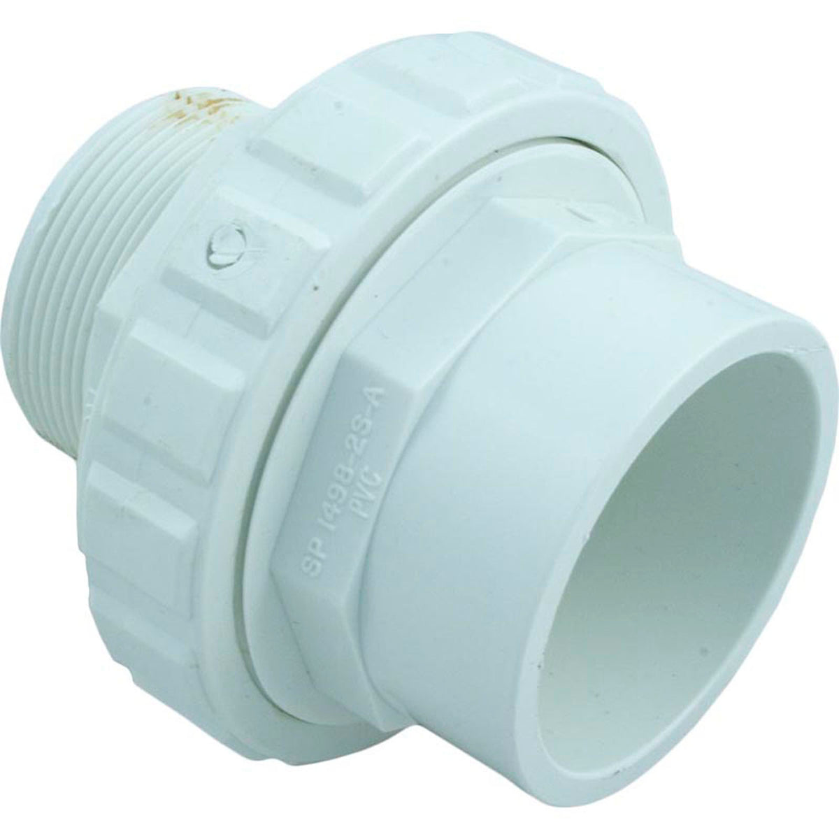 Union, 2" Male Pipe Thread x 2" Slip, Flush, White