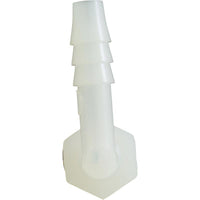 Barb Adapter, 1/4"b x 1/4"mpt, 90 Degree, Nylon