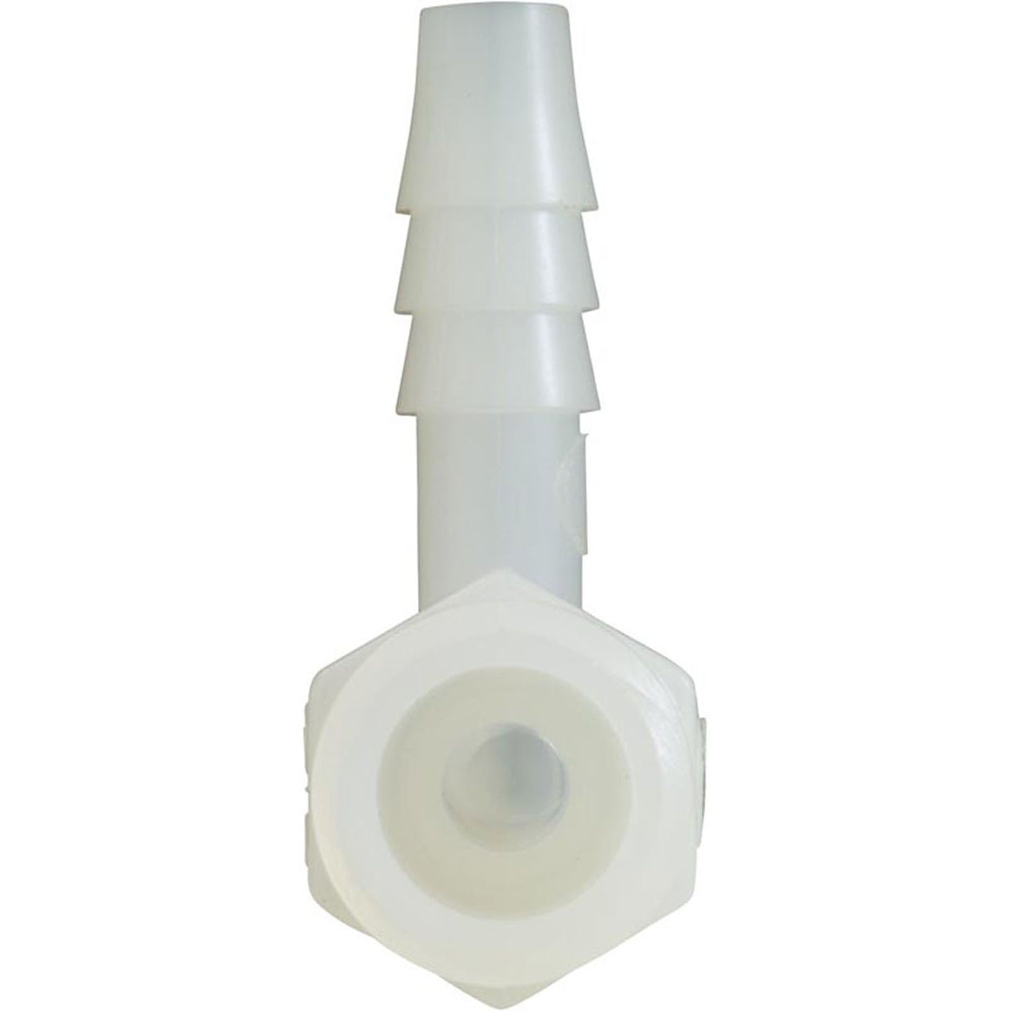 Barb Adapter, 1/4"b x 1/4"mpt, 90 Degree, Nylon
