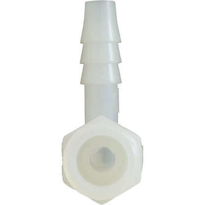 Barb Adapter, 1/4"b x 1/4"mpt, 90 Degree, Nylon