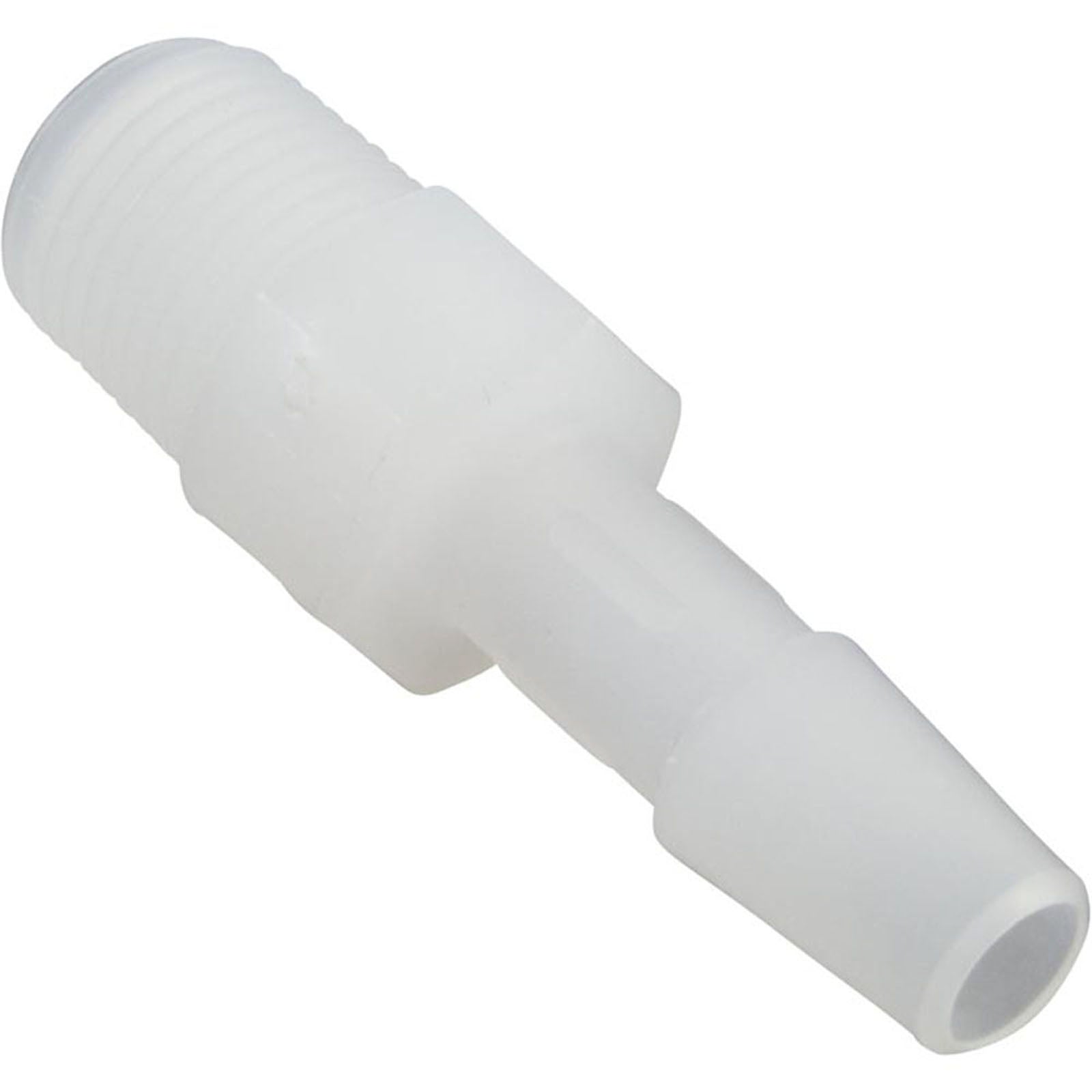 Barb Adapter, 1/4"b x 1/8"mpt, Kynar