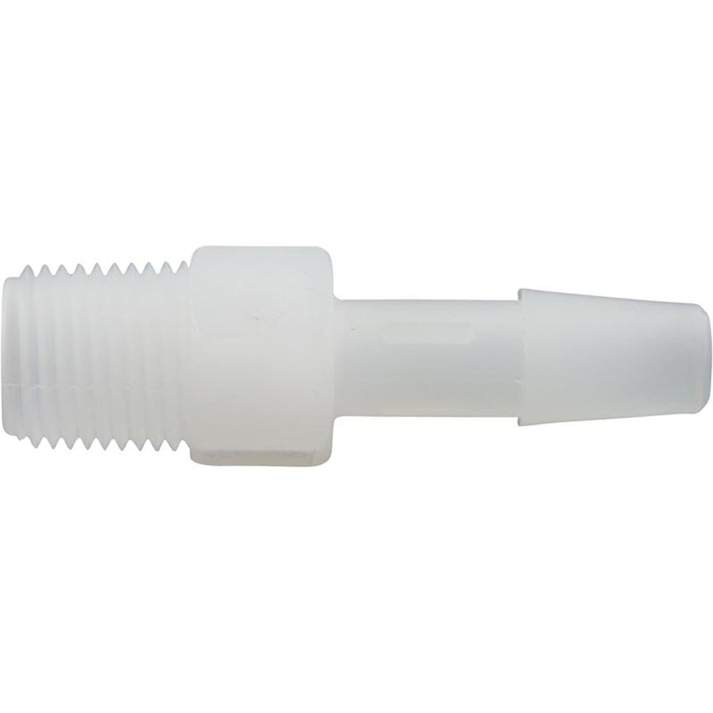 Barb Adapter, 1/4"b x 1/8"mpt, Kynar