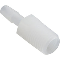 Barb Adapter, 1/4"b x 1/4"mpt, Kynar