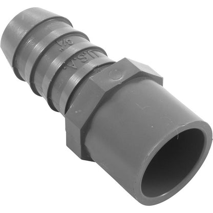 Adapter, 1/2" Slip x 3/4" Spigot x 3/4" Barb