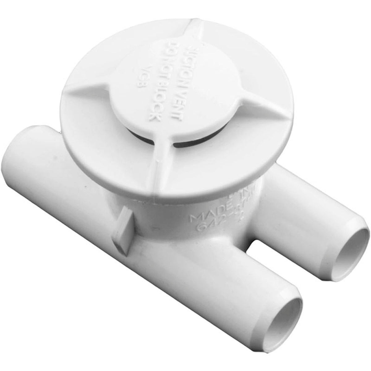 Spa Vent, Vacuum Break Inlet, 3/4" Smooth Barb, White