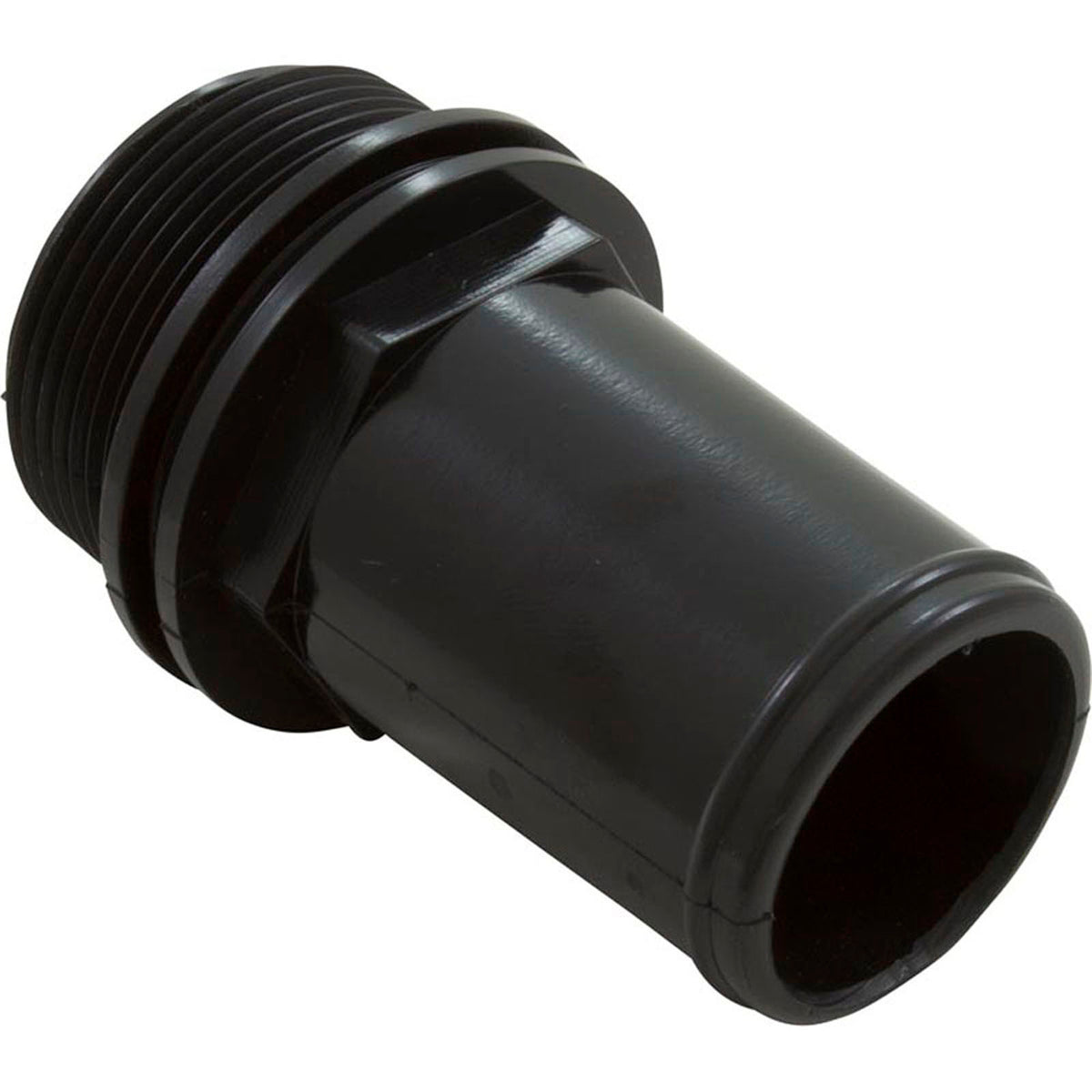 Hose Adapter, WW, 1-1/2"mpt x 1-1/2"hose, Male Smooth, Blk