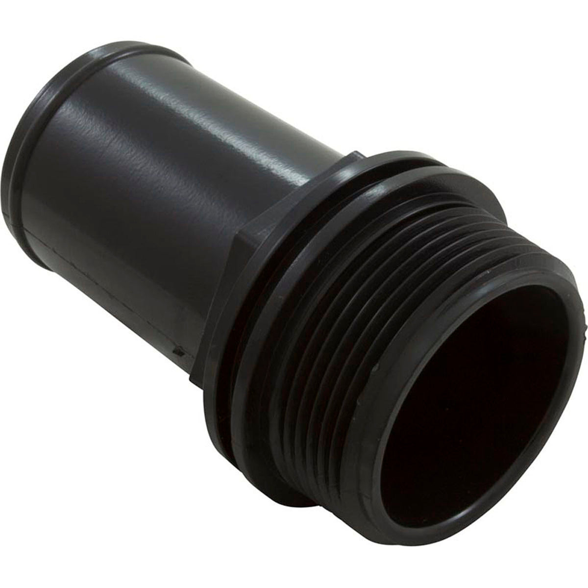 Hose Adapter, WW, 1-1/2"mpt x 1-1/2"hose, Male Smooth, Blk