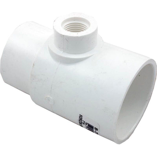 Tee, 2" Slip x 2" Spigot x 1/2" Female Pipe Thread