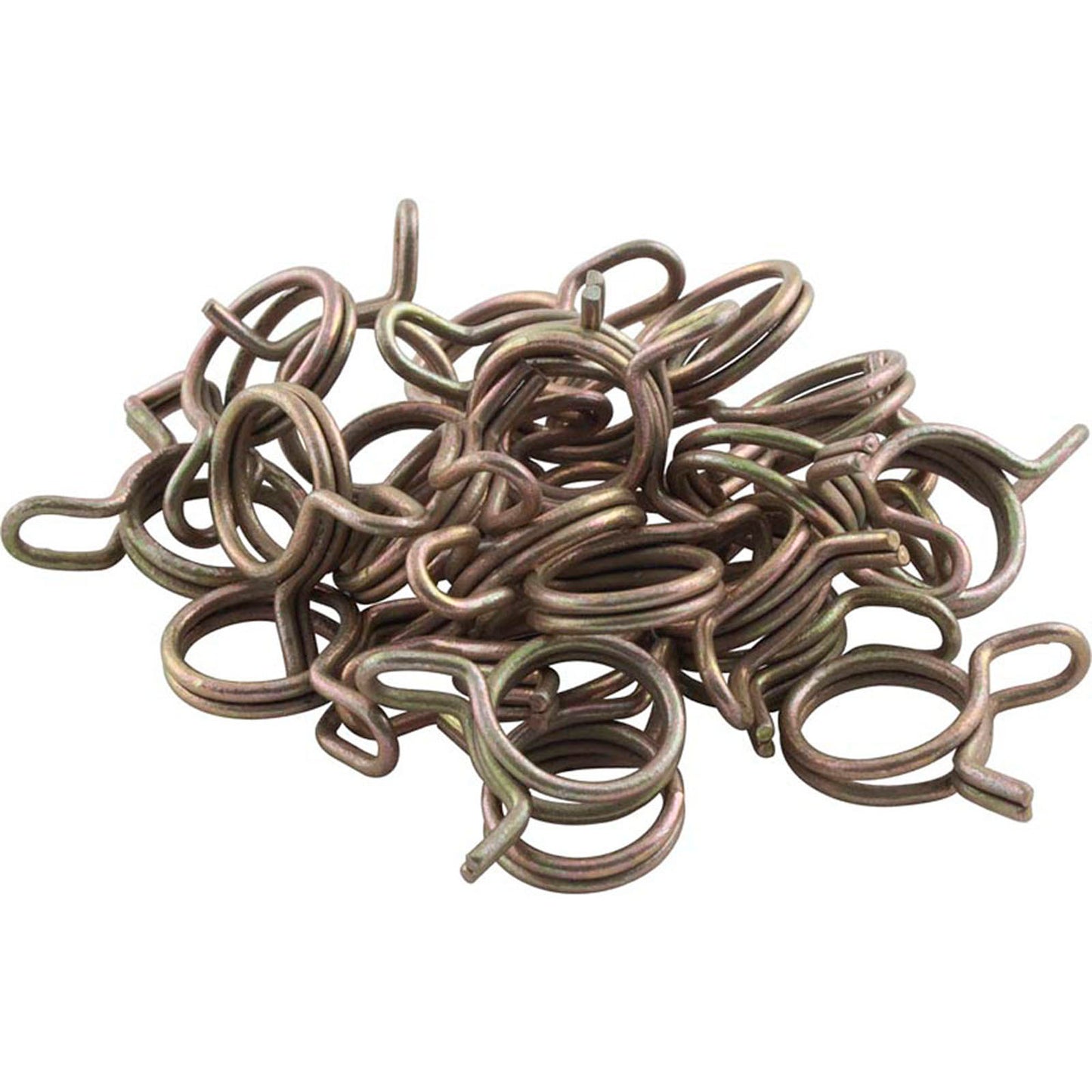 Abrazadera para tubos, diámetro exterior ideal de 17/32", alambre doble, cantidad 25