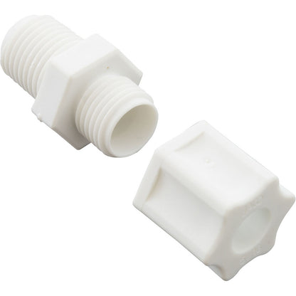 Compression Fitting, Generic, 1/4"mpt x 5/16" Tube, Plastic