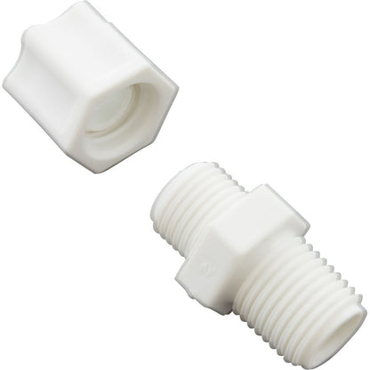 Compression Fitting, Generic, 1/4"mpt x 5/16" Tube, Plastic