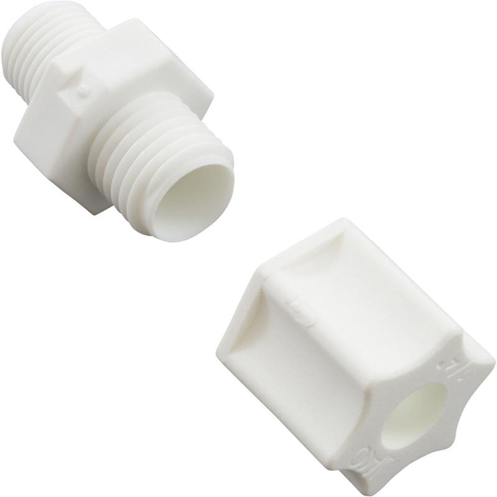 Compression Fitting, Generic, 1/8"mpt x 1/4" Tube, Plastic
