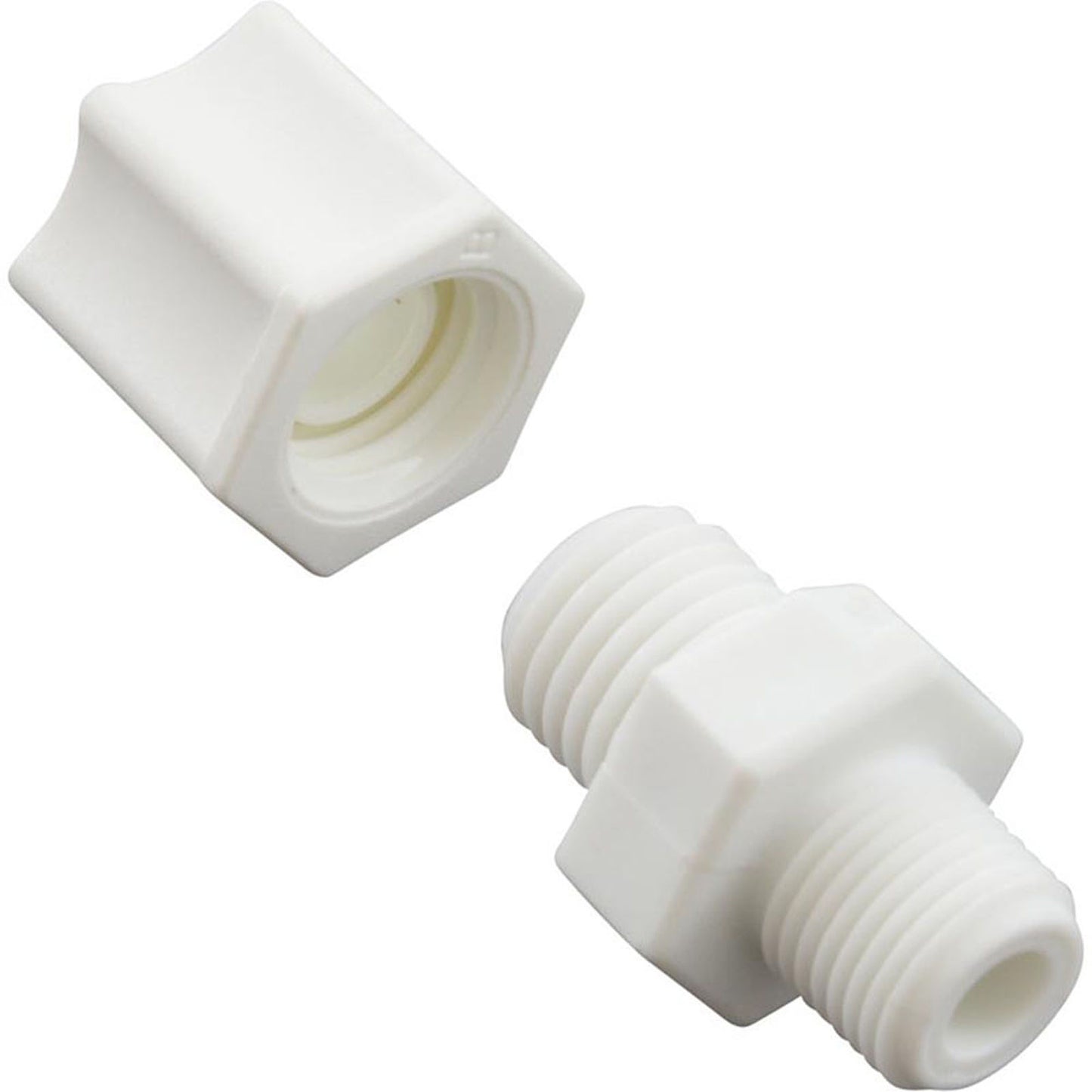 Compression Fitting, Generic, 1/8"mpt x 1/4" Tube, Plastic