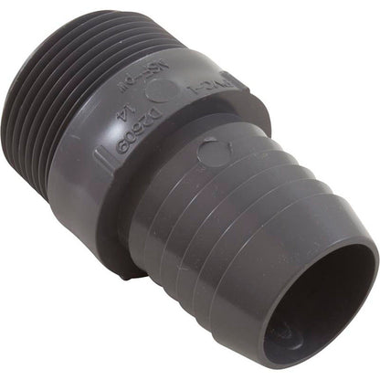 Barb Adapter, Lasco, 1-1/4"mpt x 1-1/4"b, Hose, PVC