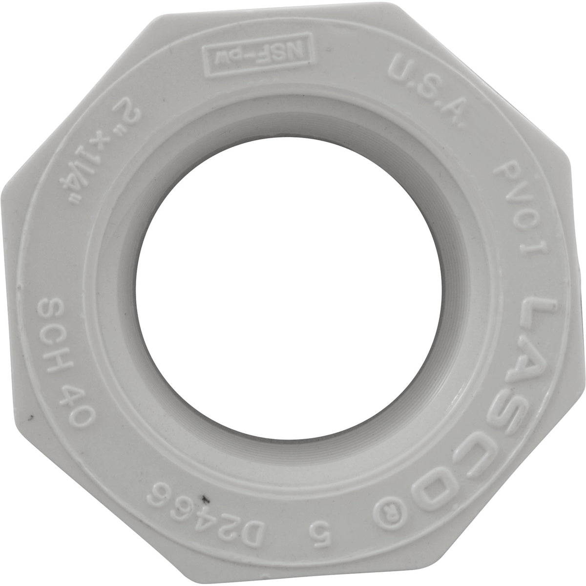 Reducer, Lasco, 2"mpt x 1-1/4"fpt, PVC, SCH40
