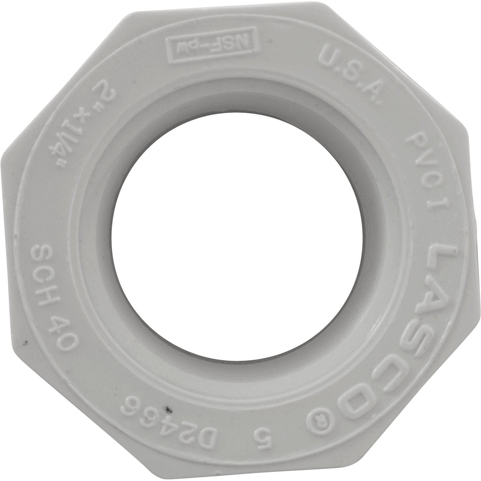 Reducer, Lasco, 2"mpt x 1-1/4"fpt, PVC, SCH40